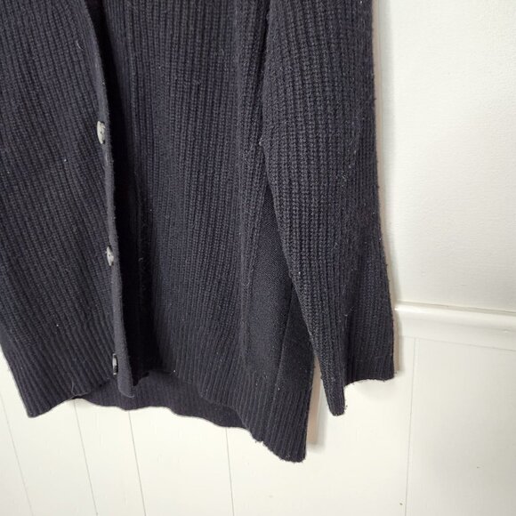 THE RESET R LABEL Black Cabin Cardigan Sweater Button Front Wool Cashmer… - Picture 4 of 5